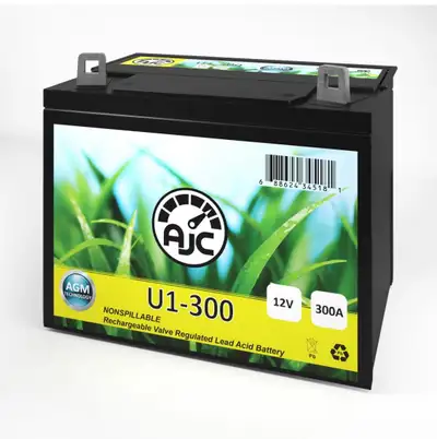 AJC U1 Lawn Mower and Tractor Battery, View more