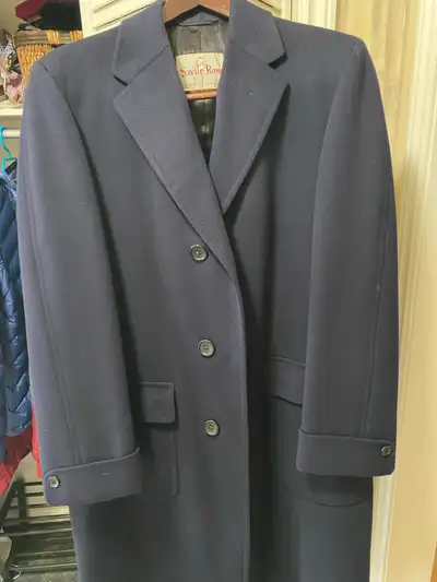 Men’s wool jacket size large navy blue colour, View more