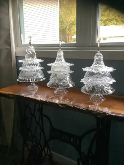 Glass Christmas Tree and Snowman, View more