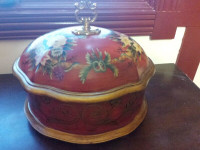 Beautiful Ornate painted wooden container