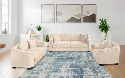 Tufted Living Room Sofa Set  3 pieces , View more
