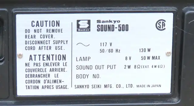 SANKYO SOUND-500 SUPER 8 MM MOVIE PROJECTOR NEW IN BOX in Cameras & Camcorders in City of Toronto - Image 10