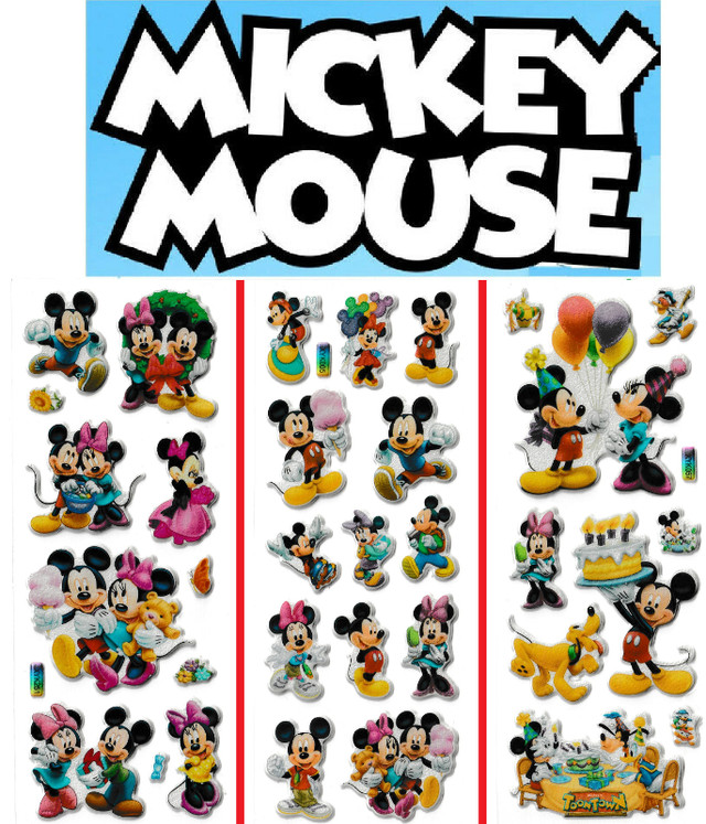 3D stickers MICKEY MOUSE Minnie Pluto in Toys & Games in City of Toronto