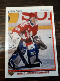 1990-91 Upper Deck Hockey Felix Potvin Rookie Card #458