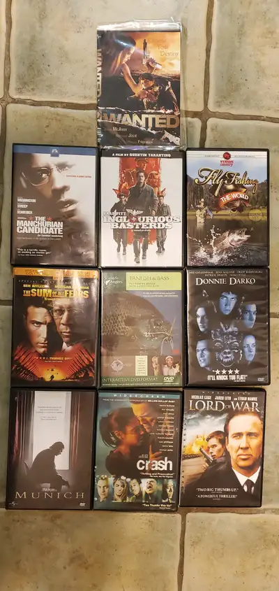 10 DVD Movies - $20 for All, View more