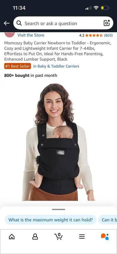 Momcozy Baby Carrier, View more