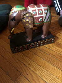 Wooden  elephant figurine