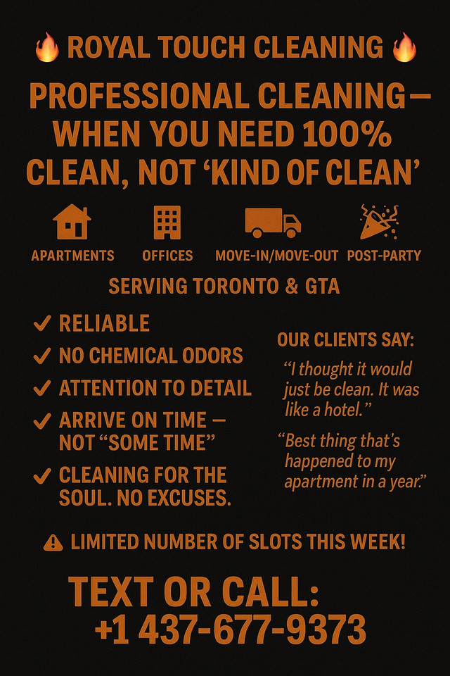 Royal Touch Cleaning Services - City of Toronto in Cleaners & Cleaning in City of Toronto