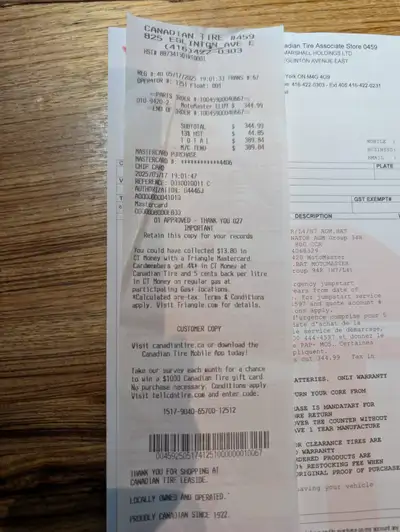 Brand New Motomaster Eliminator AGM Battery – Group 94R (ELU94R/L4/H7) – $290 (Paid $390!) - $20 Ref...