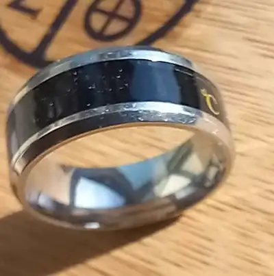 Sizes 8 , 11 or 12 , width 8 mm. * Colored Stainless Steel of high quality, will never tarnish or co...