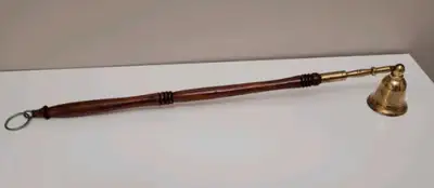 Vintage brass/wood Candle Snuffer Handle is about 13 inches long $20 Pick up in Montgomery