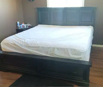 King sized bed with mattress, View more