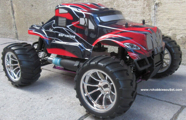 RC Monster Truck 1/10 Scale HSP Radio Control Nitro 4WD 2.4G in Hobbies & Crafts in City of Halifax - Image 4