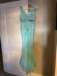 Sea foam green prom dress from Le Creme Guelph
