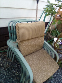 Patio chairs with cushions