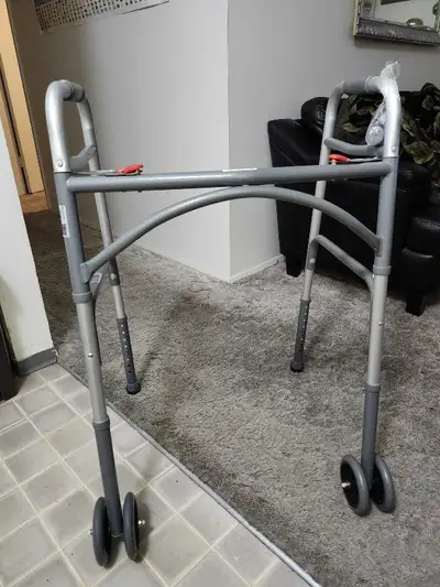 Folding adjustable walker light weight 500 lbs capacity., View more