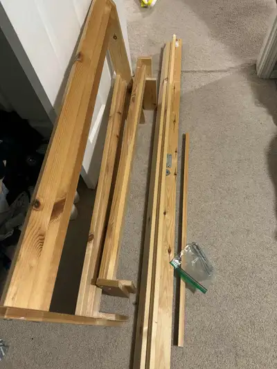 Ikea bed (single) No mattress Disassembled (complete) Slats not stapled.