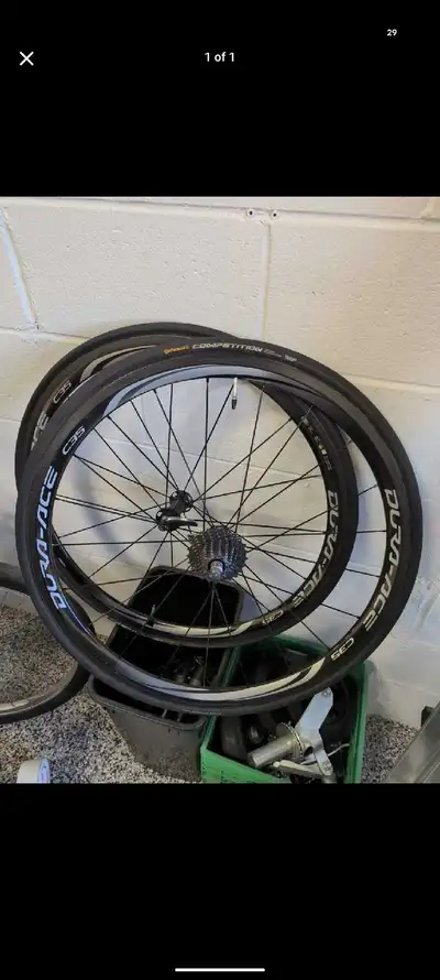 Dura-ace c35 wheelset with casette, View more