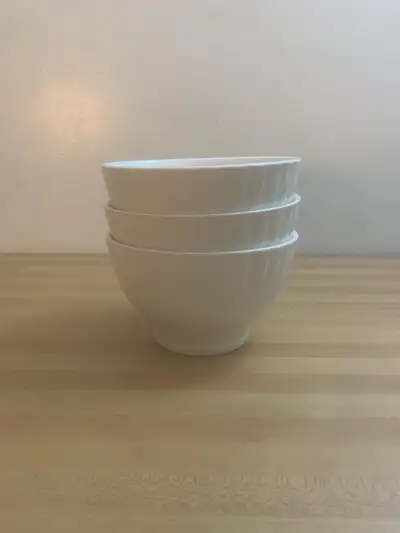 Stokes White Bowls Set of 3 Stoneware Priced to Sell, View more