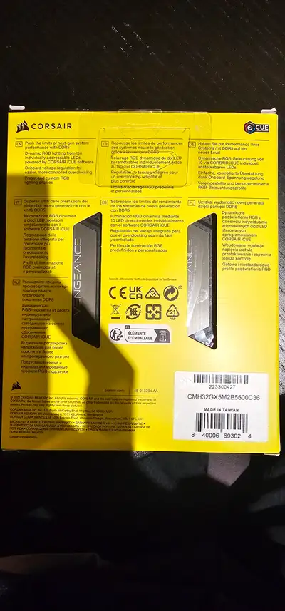 Price : $120 Brand : CORSAIR Type: DDR5 Capacity: 32 gb (2× 16) Speed: 5600MHz RGB memory module No...