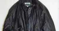 Mens Black Leather bomber jacket, size XL - LIKE NEW!!