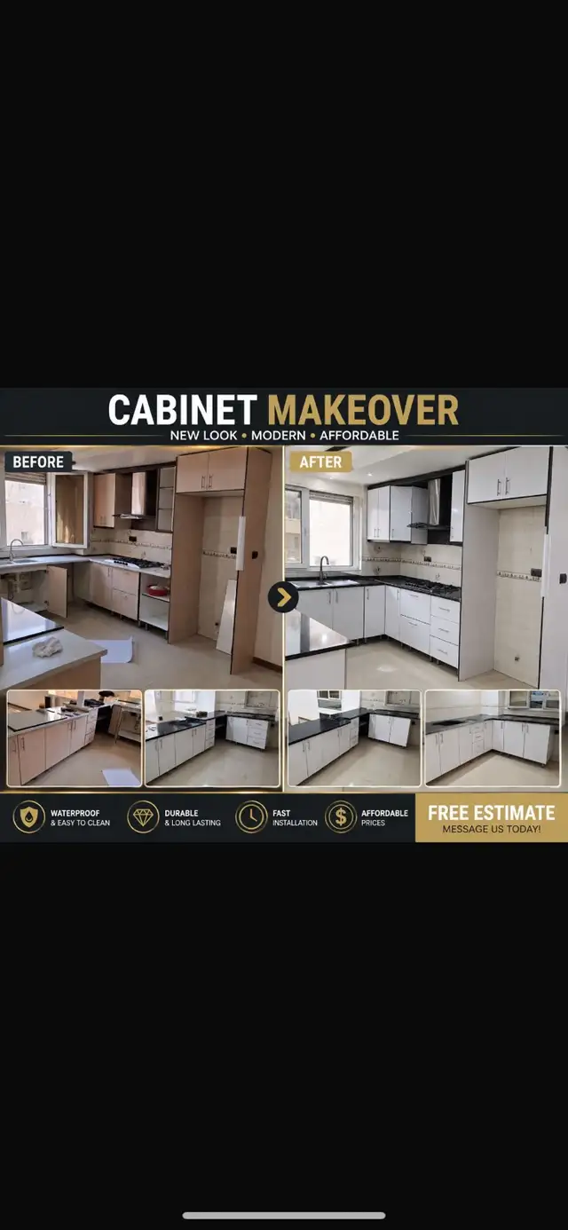 Cabinet Makeover Vinyl Wraps  in Kitchen & Dining Wares in City of Toronto - Image 8