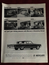 1963 Mercury Monterey w/Breezeway Design Original Ad