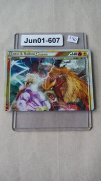 Pokemon Unleashed Holo Rare Entei & Raikou Legend 90/95 NM