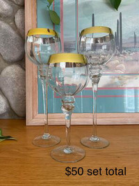 Clear Vases/Candle Holders