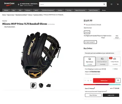 Mizuno MVP Prime 11.75 Baseball Gloves, View more