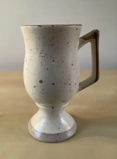 Handmade LAURENTIAN POTTERY Footed Stoneware Mug, View more