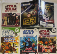 Qty 5 x Star Wars, The Clone Wars  DK Readers Set of Books