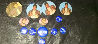 MICHAEL JACKSON VINTAGE STICKERS AND PINS, View more