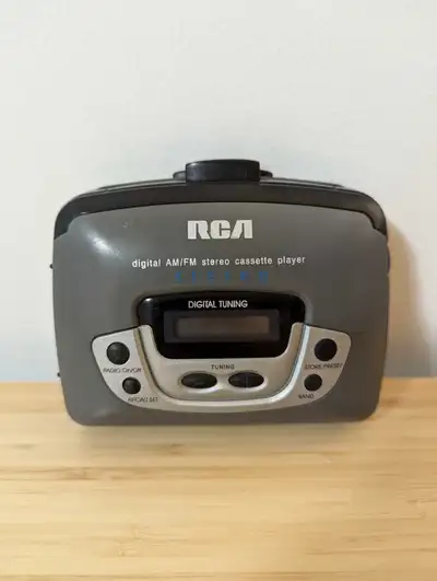 RCA RP-1872A Portable Digital AM/FM Stereo Cassette Player Walkman - $8 *Only the radio is working....