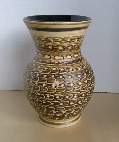 Vintage (Dumler & Breiden, Germany, I believe) West German pottery vase - design number 111-15. Mid-...