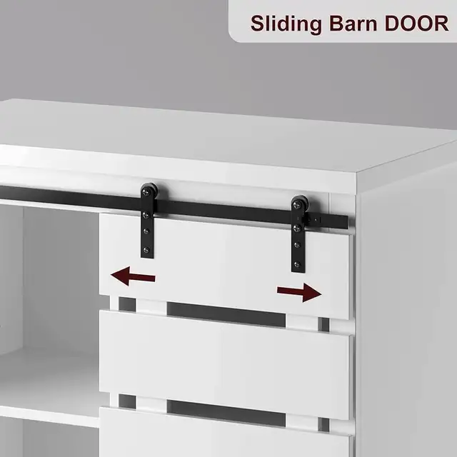 Tall Kitchen Pantry, Large Wood Storage Cabinet with Sliding Bar in Storage & Organization in Markham / York Region - Image 6