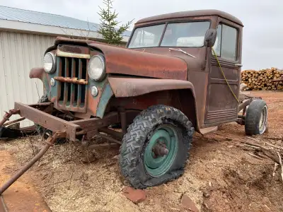 Really great bones. Frame sanded and painted. Non runner. Would make a great project.