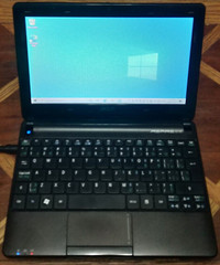 Acer One D257 Netbook, Atom 1.70Ghz, 2GB RAM, 120GB HDD, Win 10