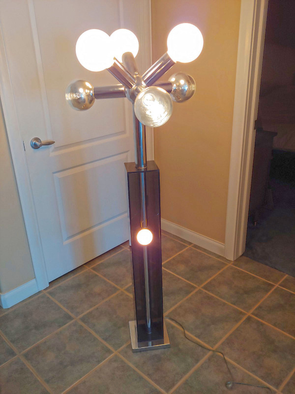 Mid Century Modern Chrome Sonneman-Inspired Sputnik Floor Lamp in Indoor Lighting & Fans in Edmonton