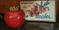 Apple Plaque & Cookie Jar 