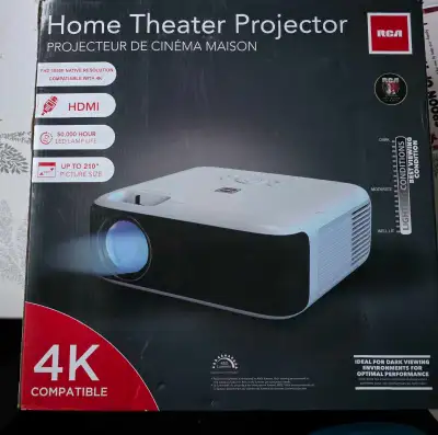 RCA Home Theater Projector: Native 1080p (4k compatible), View more