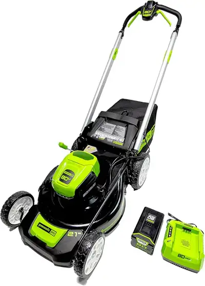 New Greenworks 80V 21-Inch Self-Propelled Cordless Lawn Mower, View more