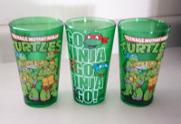 Vintage Teenage Mutant Ninja Turtles Green Glass Tumblers