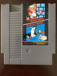 NES cartridge Duck Hunt and Super Mario Bros 