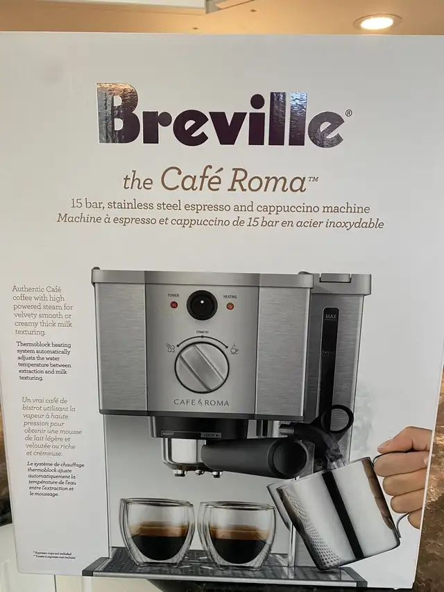 Like new Breville espresso and cappuccino machine in Coffee Makers in London - Image 3
