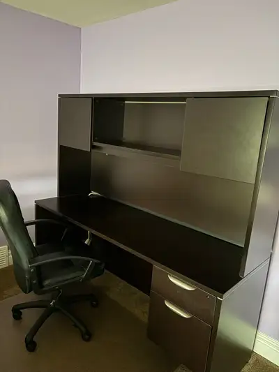 Executive office desk with chair, View more