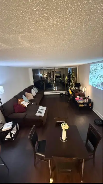 Private room available! This spacious 2-bedroom, 1-bathroom fully furnished apartment features a mod...