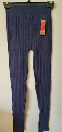 NEUF Pantalon legging style tricot bleu