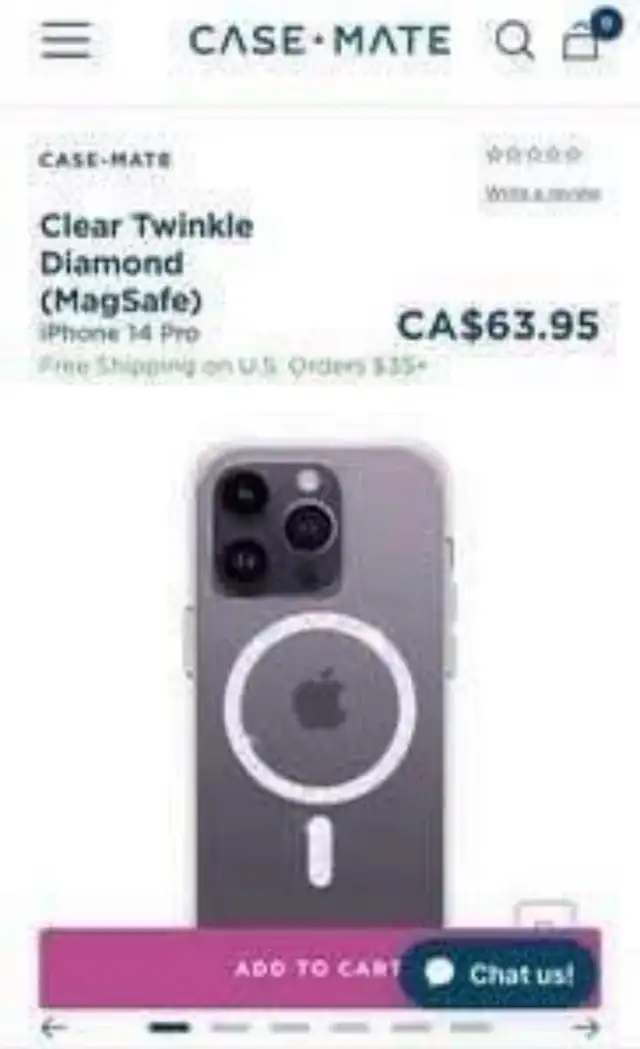 Case-Mate Clear Twinkle Diamond MagSafe Case – iPhone 14 Pro (Ne in Cell Phone Accessories in Kitchener / Waterloo - Image 6