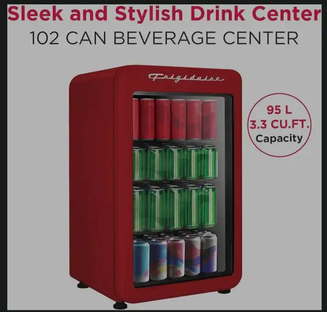 NIB - Frigidaire Retro Mini Refridgerator - 3.3 cu.ft- Red in Refrigerators in Barrie - Image 3